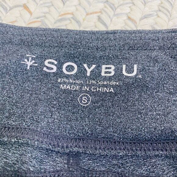 Soybu gray full length geometric stripe legging S - Picture 4 of 6